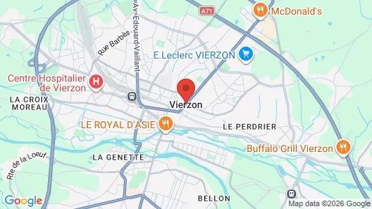 Apartments for rent i Vierzon - kort over placeringen