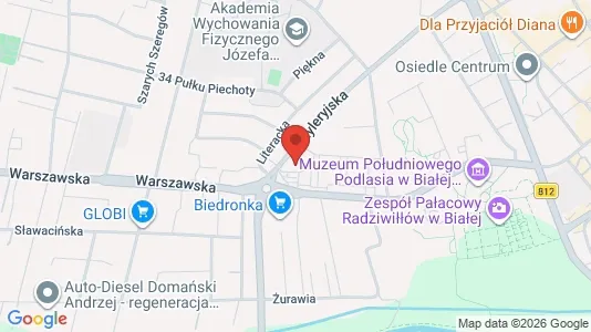Apartments for rent i Biała Podlaska - kort over placeringen