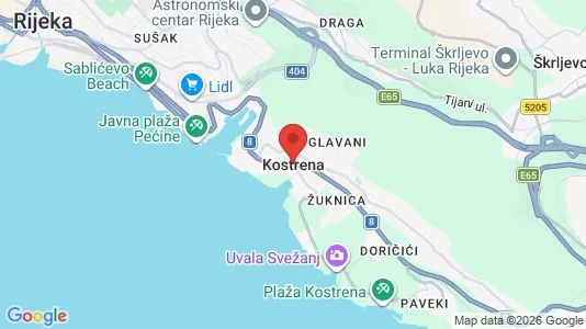 Houses for rent i Kostrena - kort over placeringen