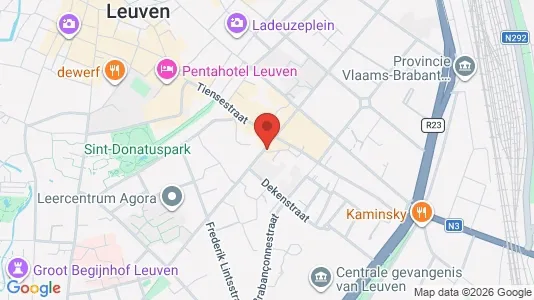 Apartments for rent i Leuven - kort over placeringen