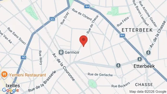 Apartments for rent i Brussels Etterbeek - kort over placeringen
