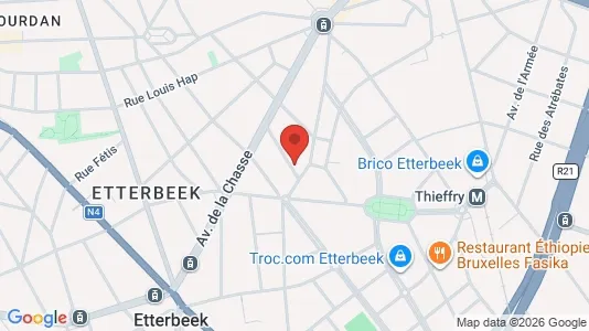 Apartments for rent i Brussels Etterbeek - kort over placeringen