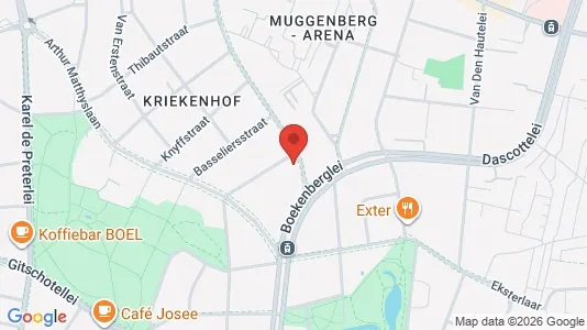 Apartments for rent i Antwerp Deurne - kort over placeringen
