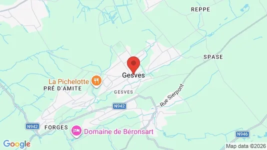 Apartments for rent i Gesves - kort over placeringen
