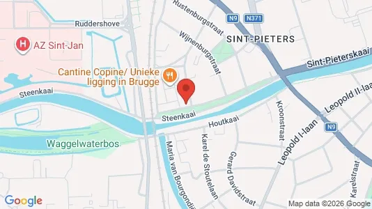 Apartments for rent i Brugge - kort over placeringen