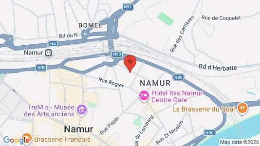 Apartments for rent i Namen - kort over placeringen