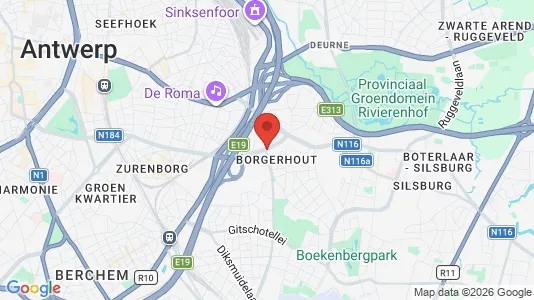 Houses for rent i Antwerp Borgerhout - kort over placeringen