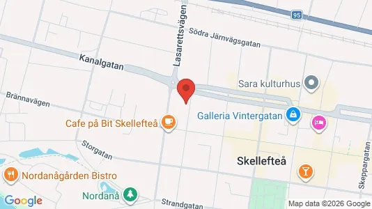 Apartments for rent i Skellefteå - kort over placeringen