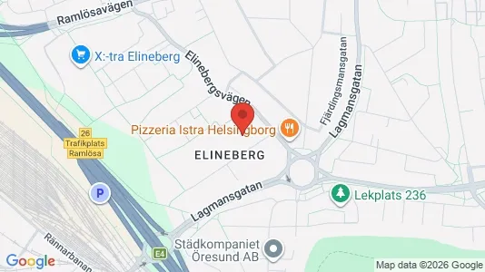 Apartments for rent i Helsingborg - kort over placeringen