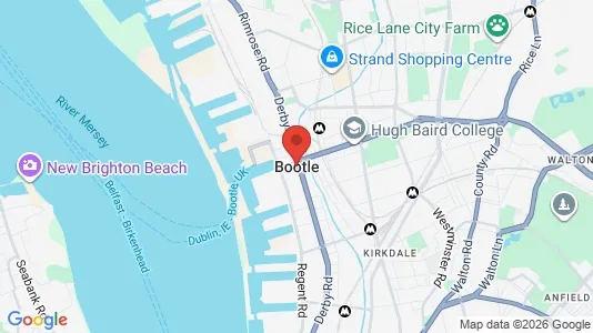 Apartments for rent i Bootle - Merseyside - kort over placeringen
