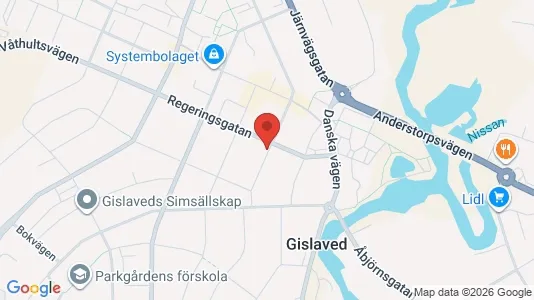 Apartments for rent i Gislaved - kort over placeringen