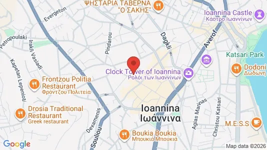 Apartments for rent i Ioannina - kort over placeringen
