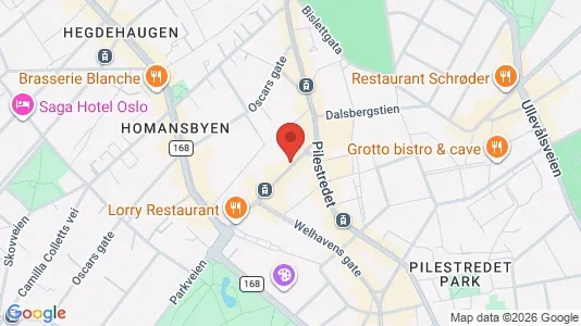 Apartments for rent i Oslo Frogner - kort over placeringen