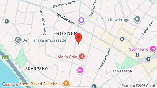 Apartments for rent i Oslo Frogner - kort over placeringen