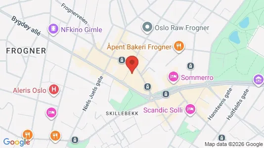 Apartments for rent i Oslo Frogner - kort over placeringen