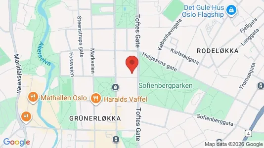 Apartments for rent i Oslo Grünerløkka - kort over placeringen