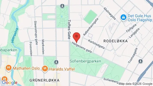 Apartments for rent i Oslo Grünerløkka - kort over placeringen