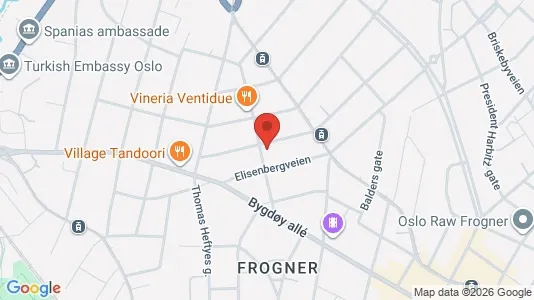 Apartments for rent i Oslo Frogner - kort over placeringen