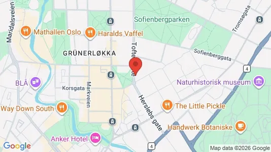 Apartments for rent i Oslo Grünerløkka - kort over placeringen