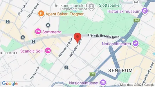 Apartments for rent i Oslo Frogner - kort over placeringen