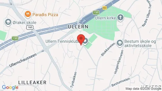 Rooms for rent i Oslo Ullern - kort over placeringen