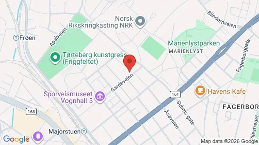 Rooms for rent i Oslo Frogner - kort over placeringen
