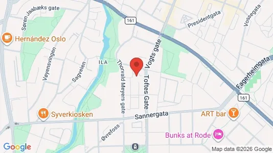 Rooms for rent i Oslo Sagene - kort over placeringen