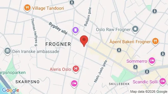 Apartments for rent i Oslo Frogner - kort over placeringen