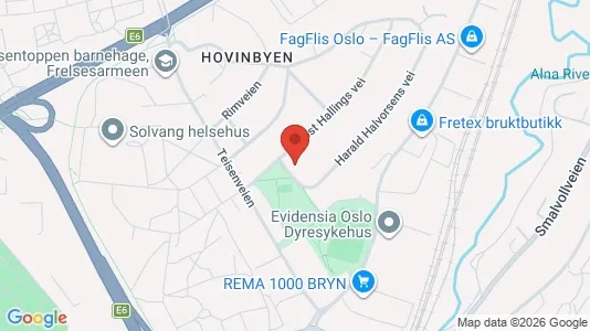 Rooms for rent i Oslo Alna - kort over placeringen