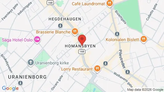 Apartments for rent i Oslo Frogner - kort over placeringen
