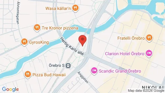 Apartments for rent i Örebro - kort over placeringen