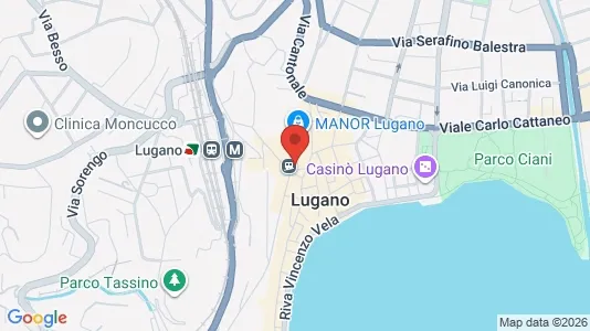 Apartments for rent i Lugano - kort over placeringen