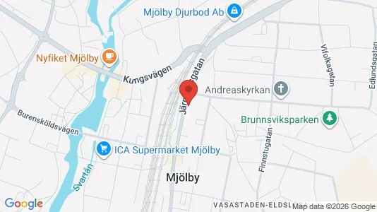 Apartments for rent i Mjölby - kort over placeringen