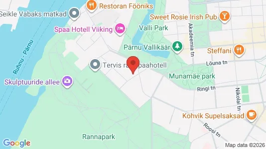 Apartments for rent i Pärnu - kort over placeringen