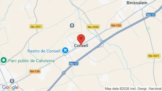 Houses for rent i Consell - kort over placeringen