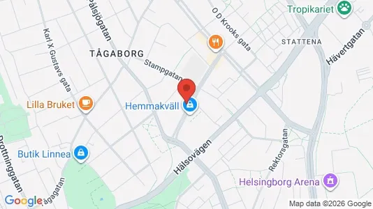 Apartments for rent i Helsingborg - kort over placeringen