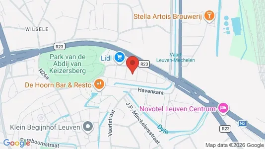 Apartments for rent i Leuven - kort over placeringen