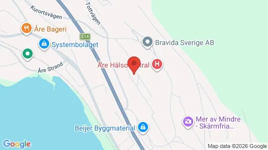 Apartments for rent i Åre - kort over placeringen
