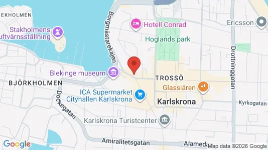 Apartments for rent i Karlskrona - kort over placeringen