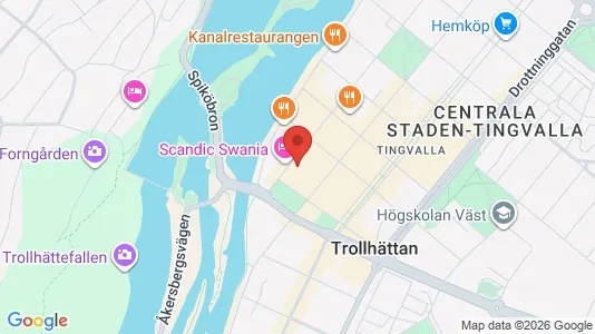 Rooms for rent i Trollhättan - kort over placeringen