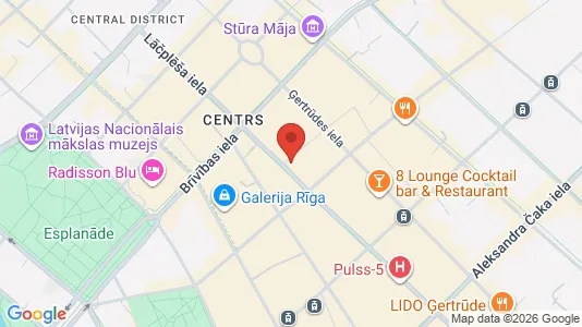 Apartments for rent i Riga Centrs - kort over placeringen