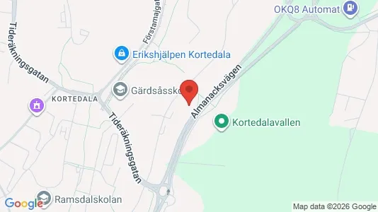 Apartments for rent i Gothenburg East - kort over placeringen