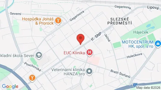Apartments for rent i Hradec Králové - kort over placeringen