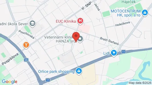Apartments for rent i Hradec Králové - kort over placeringen