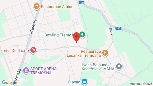 Apartments for rent i Plzeň-sever - kort over placeringen