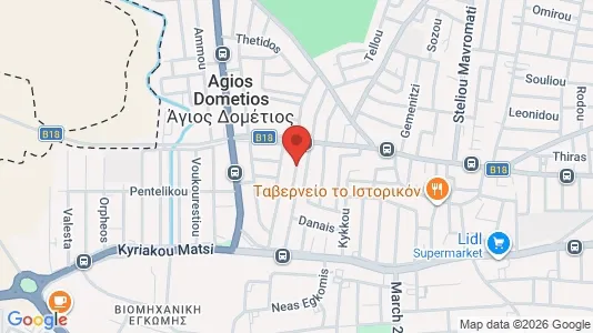 Apartments for rent i Nicosia Agios Dometios - kort over placeringen