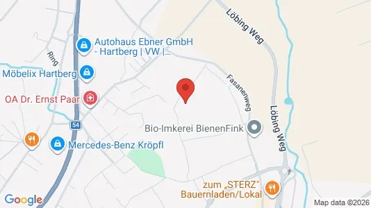 Apartments for rent i Grafendorf bei Hartberg - kort over placeringen