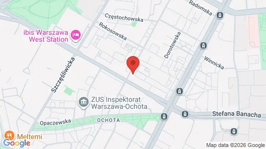 Apartments for rent i Warszawa Ochota - kort over placeringen
