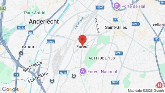 Apartments for rent i Brussels Vorst - kort over placeringen