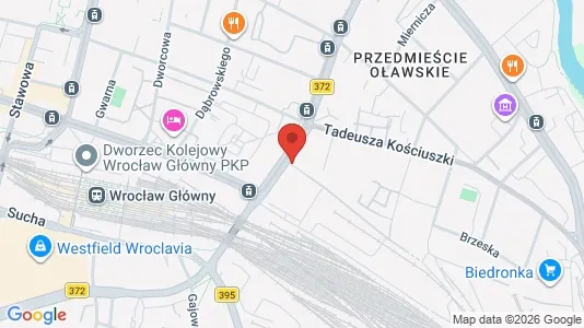 Apartments for rent i Wrocław - kort over placeringen